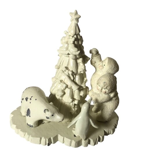 Lift Me Higher I Cant Reach Set Of 5 Figurine Snowbabies Vintage Christmas - Picture 1 of 8